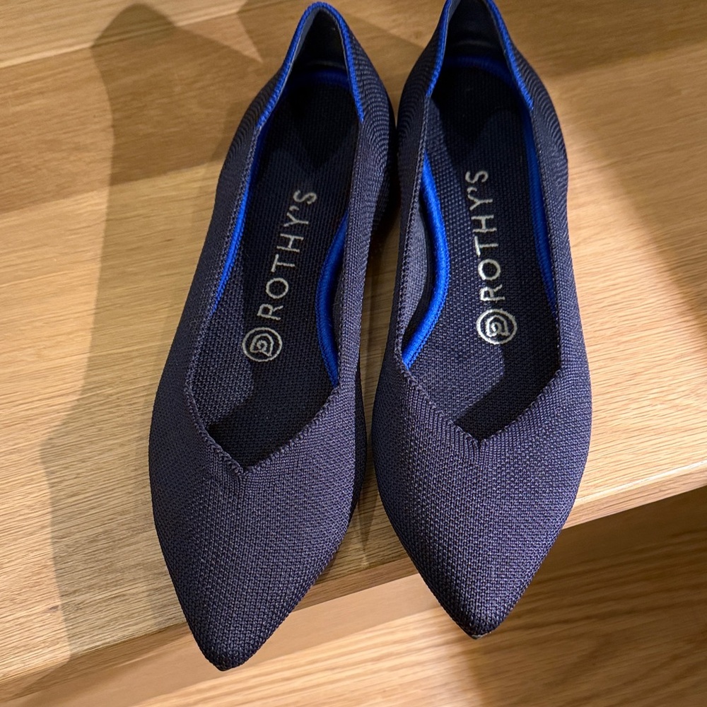 Rothy's Navy pointy flats